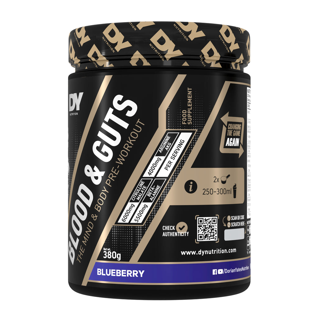 DY Blood and Guts Pre-Workout 380g - blueberry