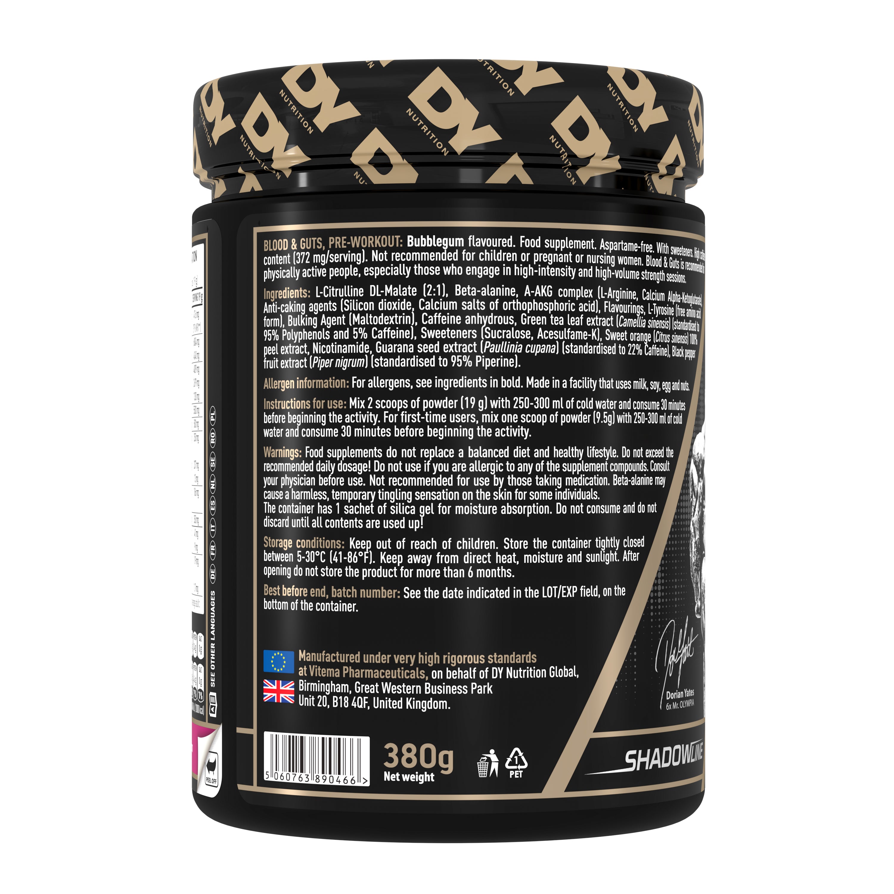 DY Blood and Guts Pre-Workout 380g - Bubble Gum