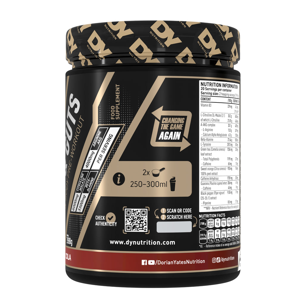 DY Blood and Guts Pre-Workout 380g -cola