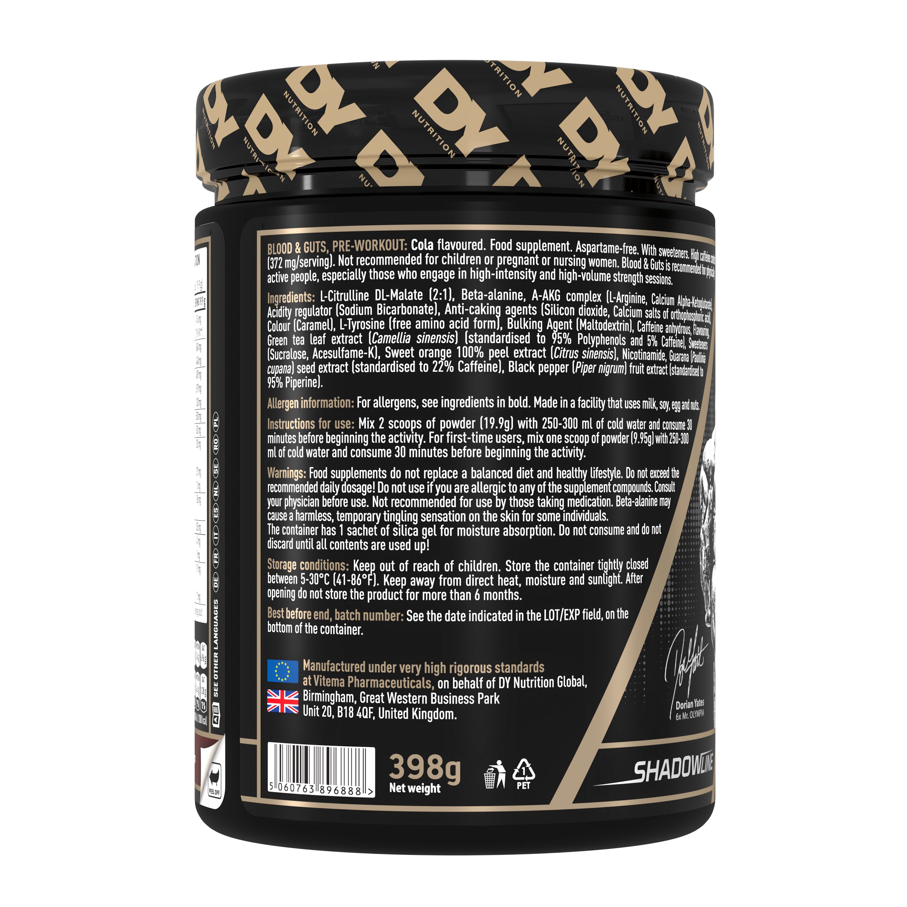 DY Blood and Guts Pre-Workout 380g -cola