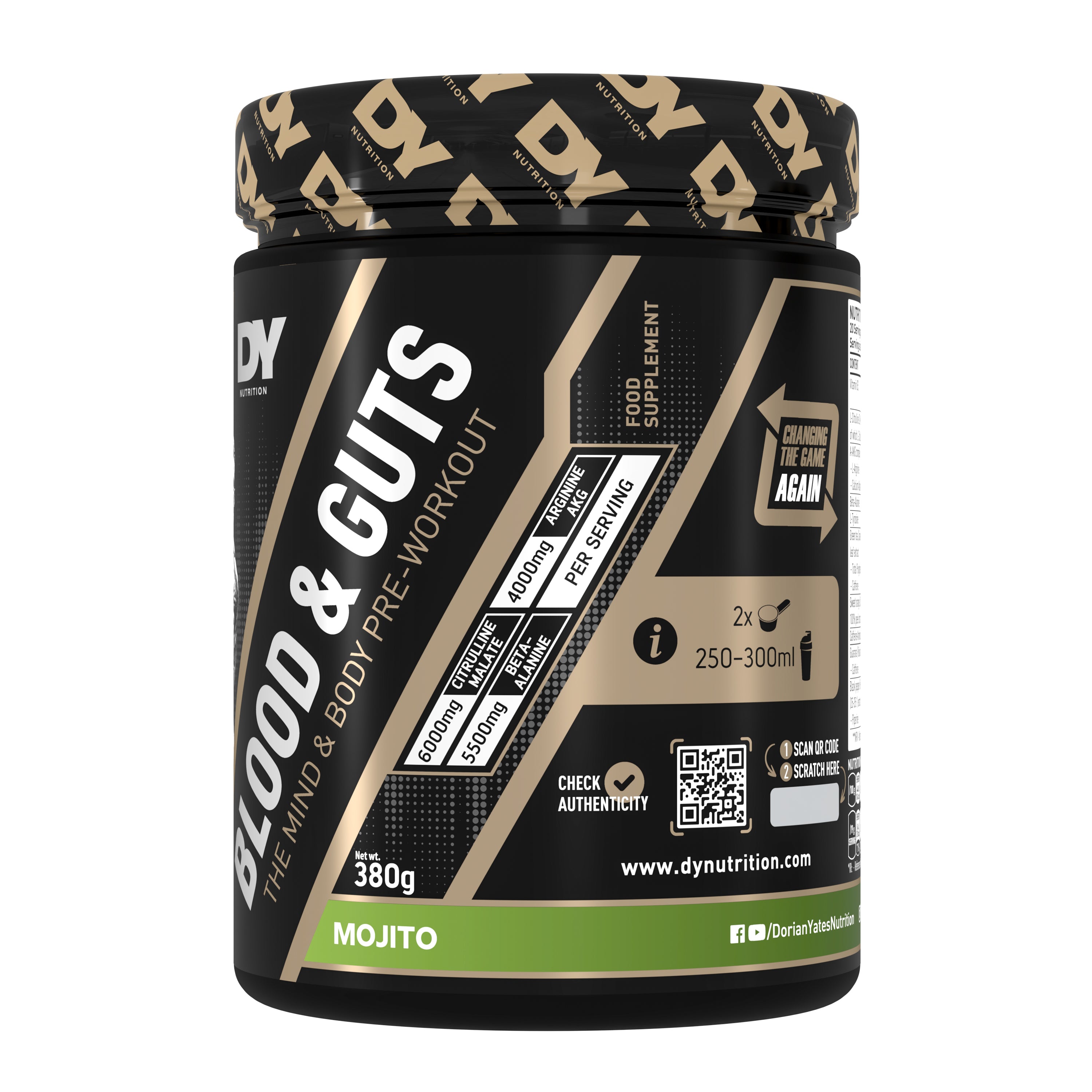 DY Blood and Guts Pre-Workout 380g - Mojito