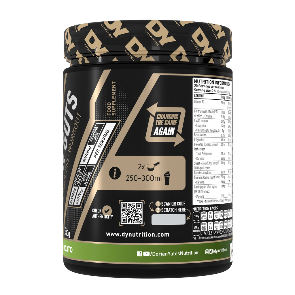 DY Blood and Guts Pre-Workout 380g - Mojito
