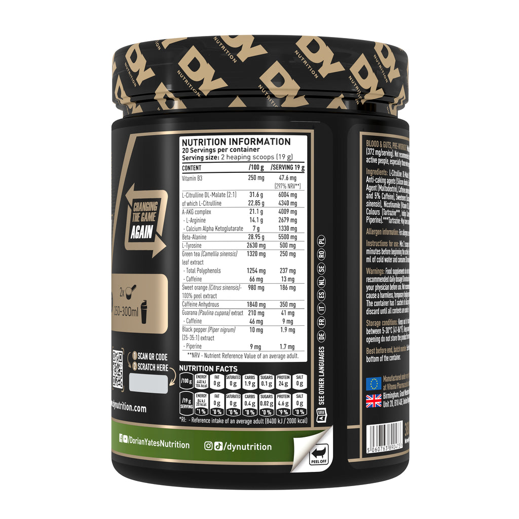 DY Blood and Guts Pre-Workout 380g - Mojito