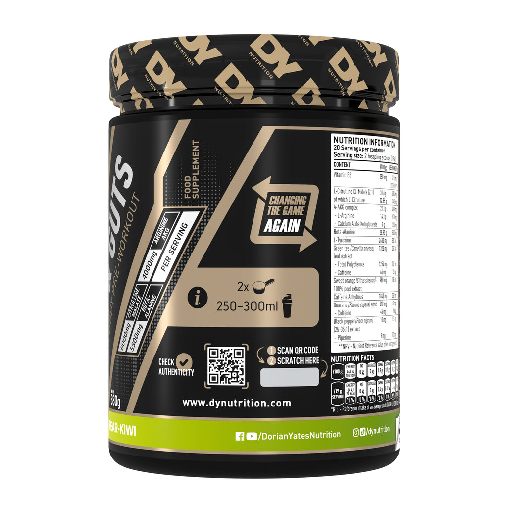 DY Blood and Guts Pre-Workout 380g - pear kiwi