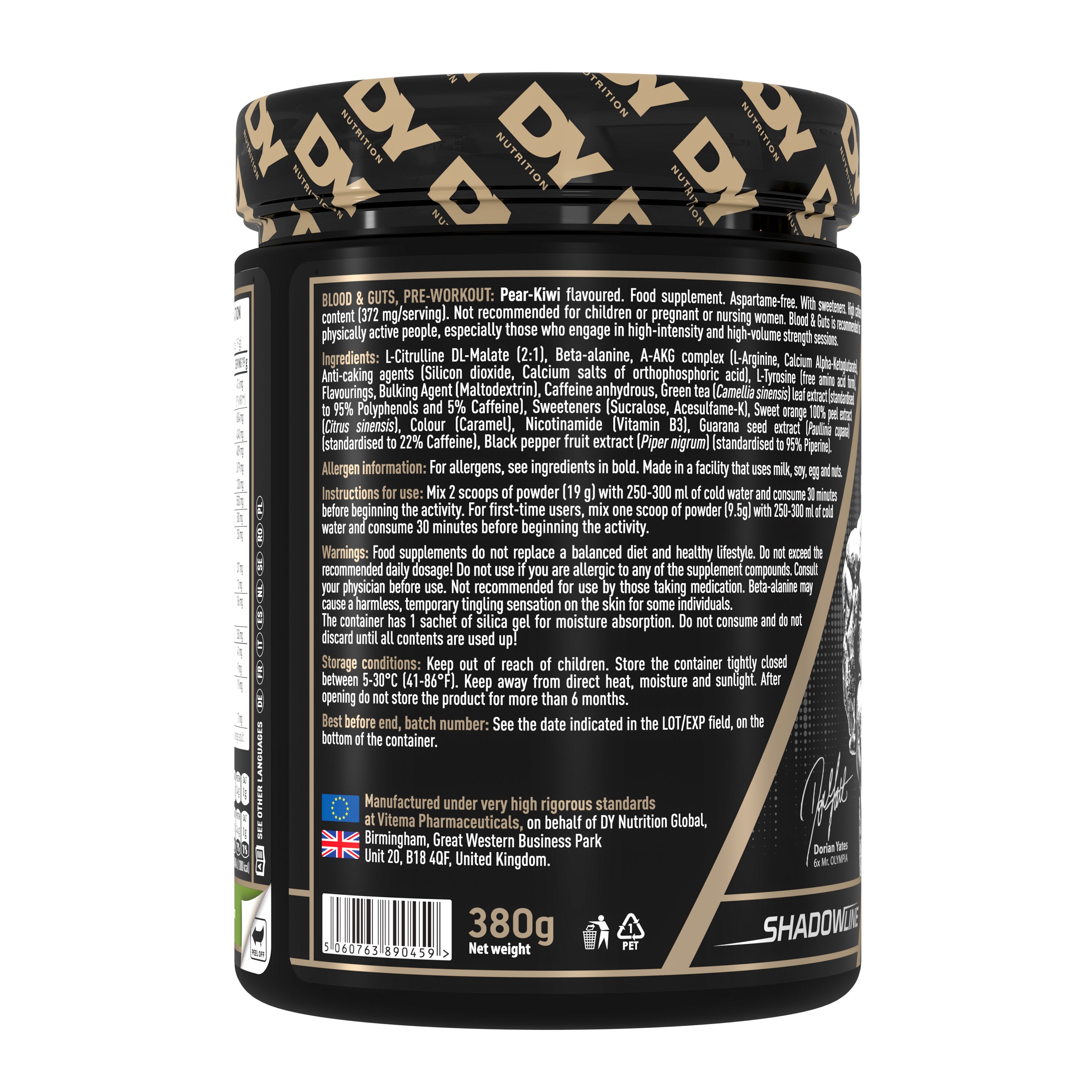 DY Blood and Guts Pre-Workout 380g - pear kiwi