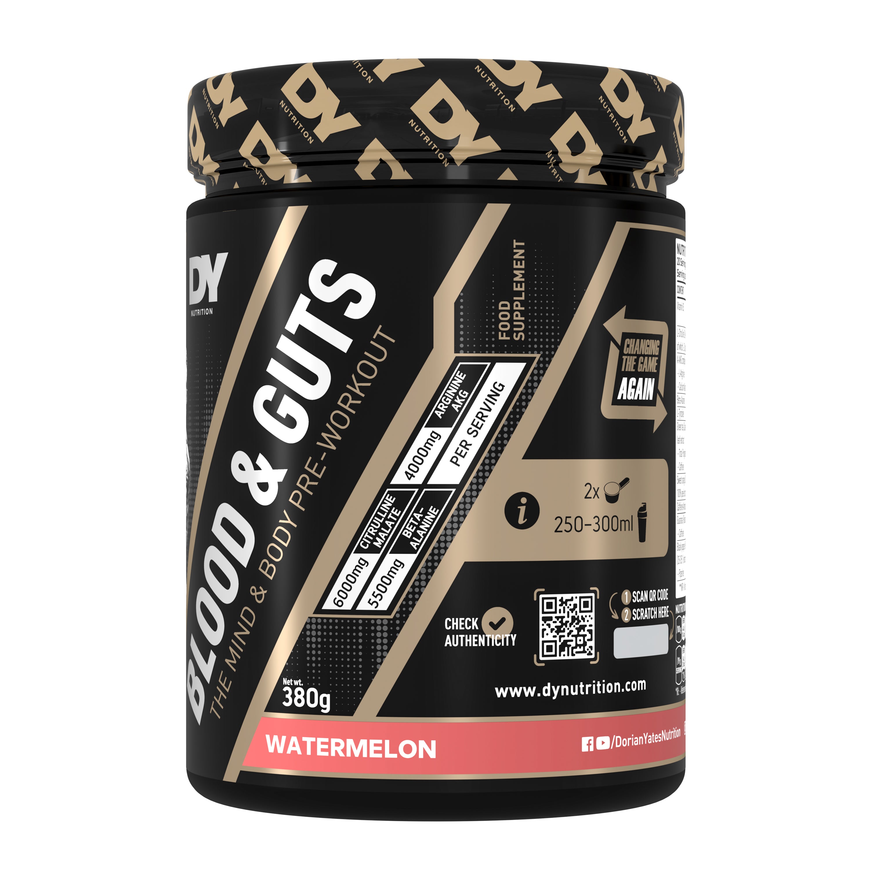 DY Blood and Guts Pre-Workout 380g - watermelon