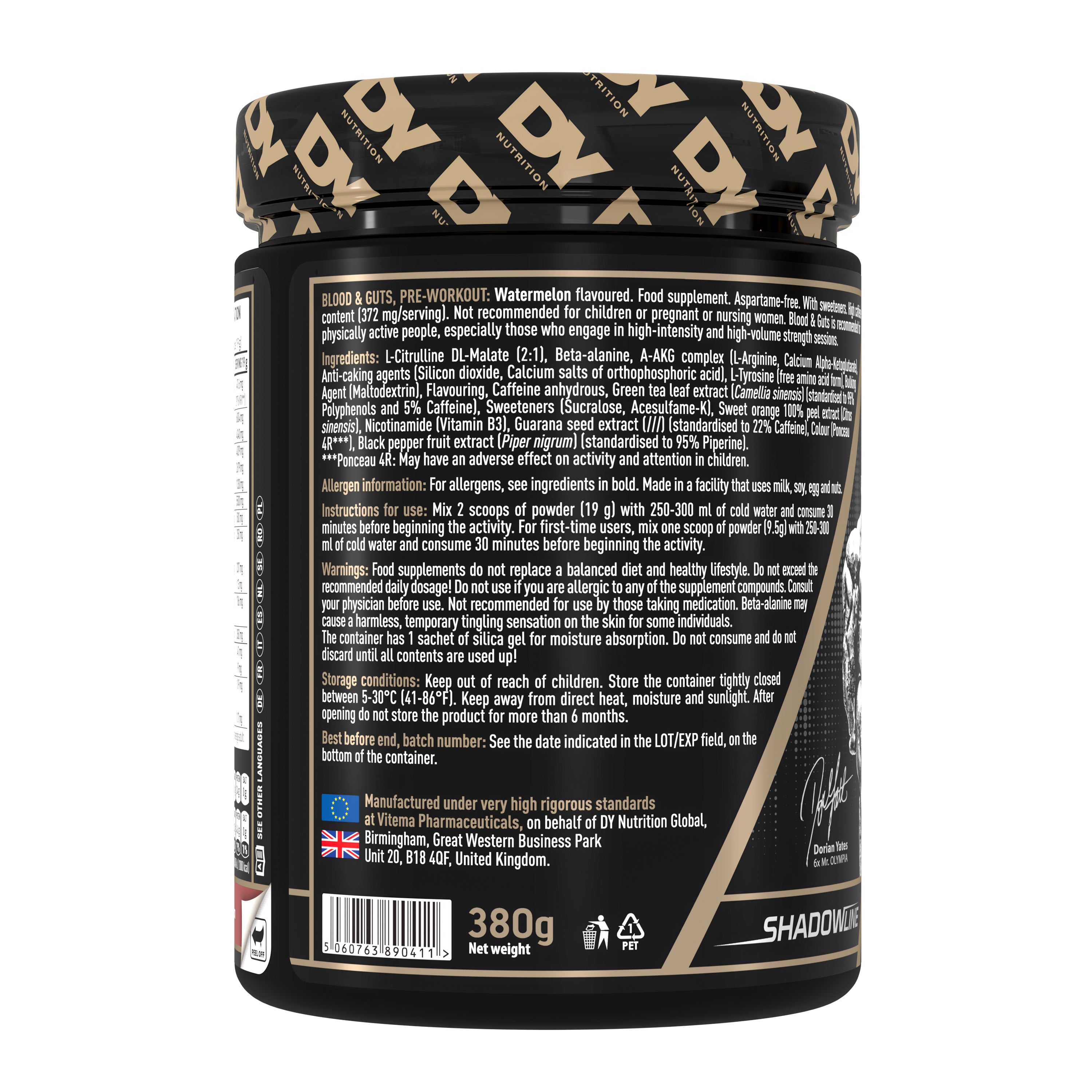 DY Blood and Guts Pre-Workout 380g - watermelon