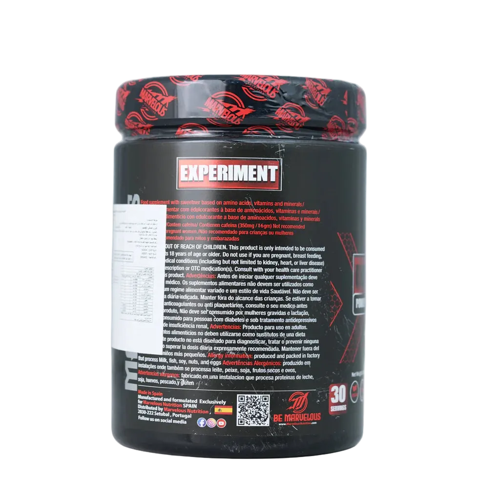 Marvelous Experiment Pre-Workout 480g - Fruit Punch