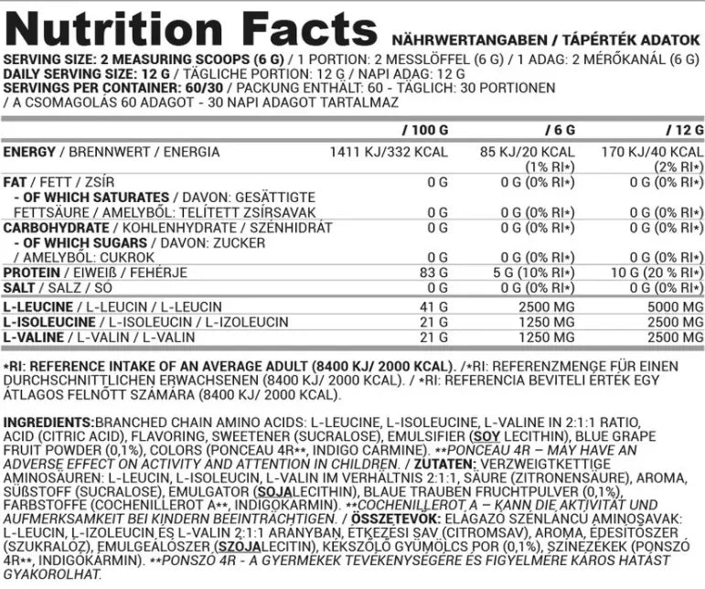 Nutriversum BCAA 2:1:1 360g