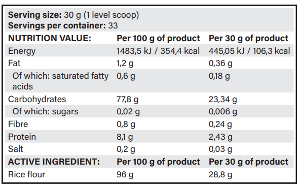 YAVA LABS Cream Of Rice 1kg - Strawberry