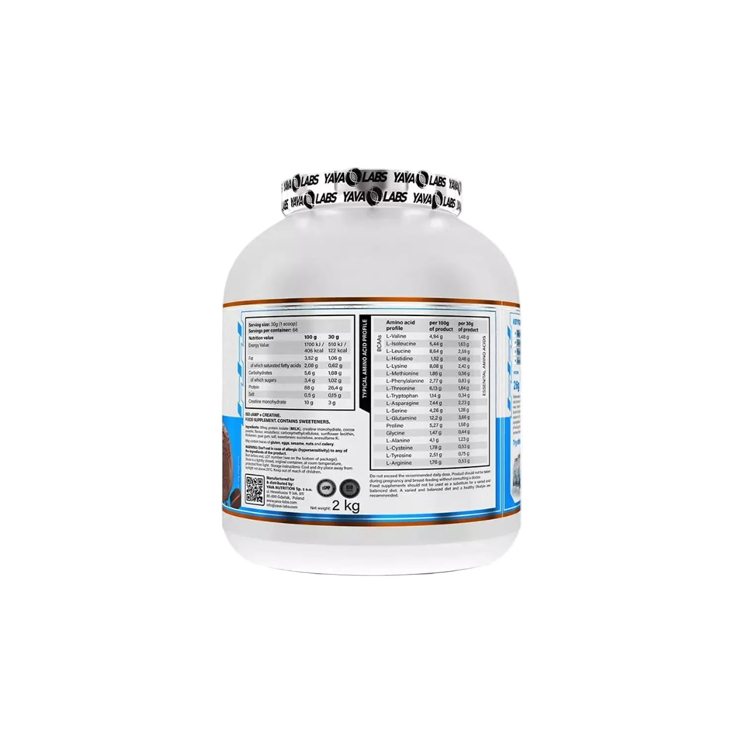 YAVA LABS ISO CAMP + Creatine - Vanilla Ice Cream