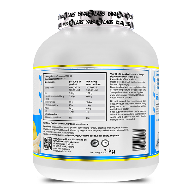 Yava Labs Bulk Mass Vanilla Ice Cream Flavor